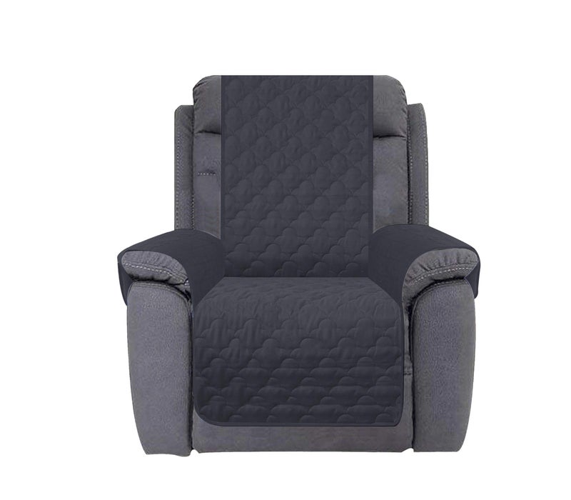 CHHKON Waterproof Nonslip Recliner Cover Stay in Place, Dog Couch Chair Cover Furniture Protector, Ideal Loveseat Slipcovers for Pets and Kids (Dark Grey, 23'') - Image 1
